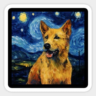 Chinook painted in Van Gogh style Sticker